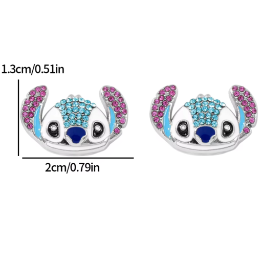 dimensions boucles d'oreilles stitch pour fille