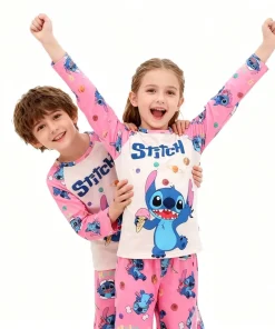 Pyjama Stitch enfant rose