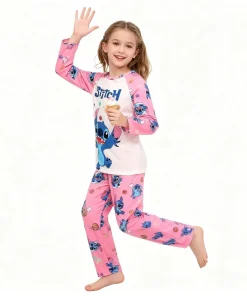 Pyjama Stitch Fille rose 10 ans