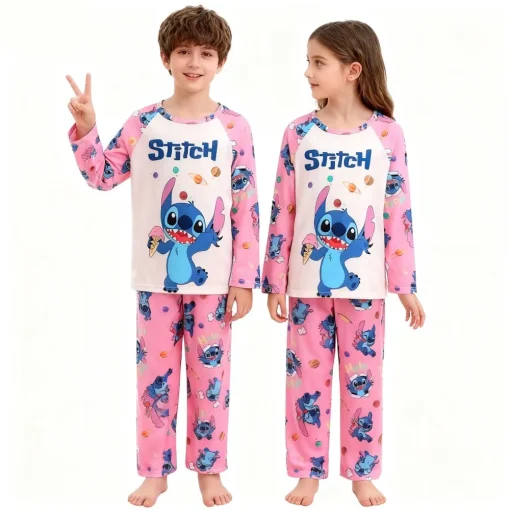 Pyjama Stitch enfant rose
