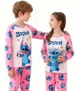 Pyjama Stitch Fille et garcon rose