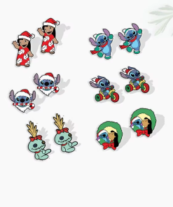 Boucles d'Oreilles Stitch Noël