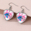 Boucles d'oreilles coeur Stitch et Angel