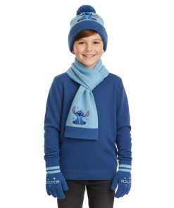 Bonnet Echarpe Stitch 8 Bonnet Echarpe Stitch Bleu porté par un garçon