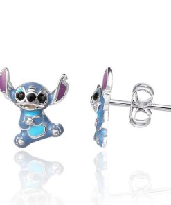 Boucle d'Oreille Stitch Clou 7 Boucle d'Oreille Stitch Clou argent