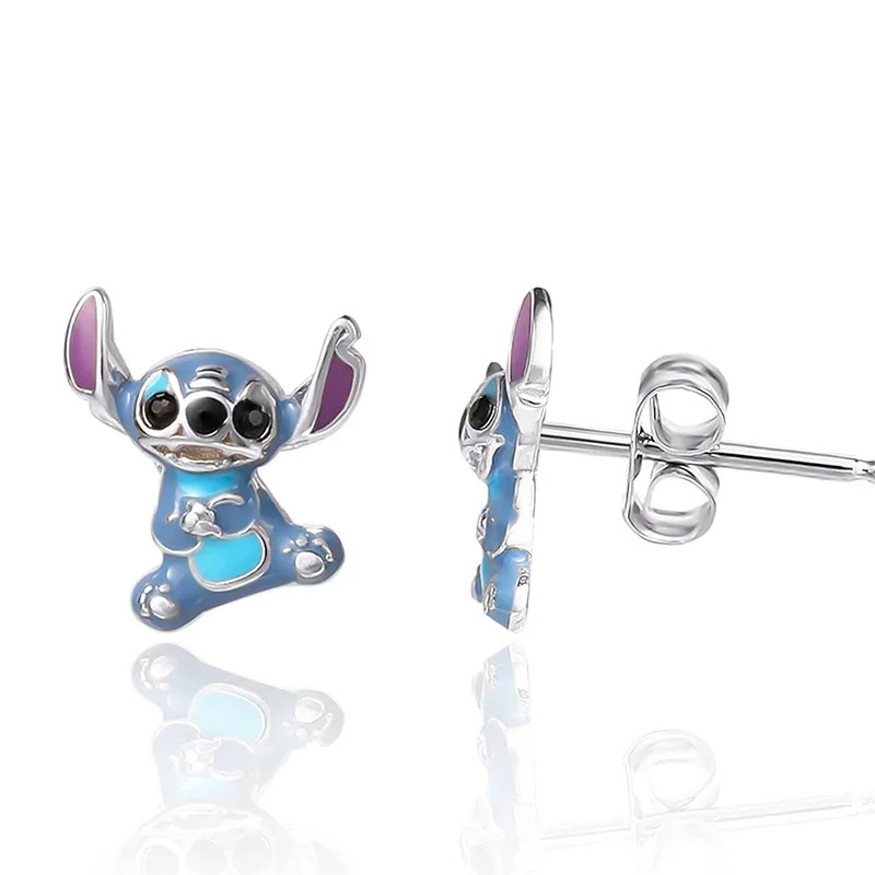 Boucle d'Oreille Stitch Clou 5 Boucle d'Oreille Stitch Clou argent