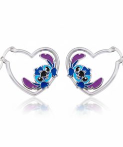 Boucle d'Oreille Stitch Argent Coeur