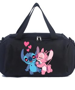 Petit Sac de Voyage noir Stitch et Angel