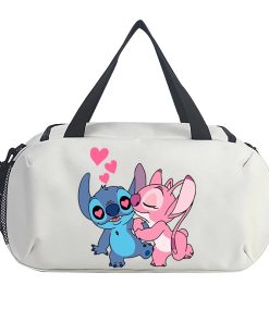 Petit Sac de Voyage blanc Stitch et Angel