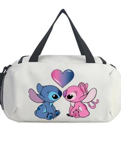 Petit Sac de Voyage blanc Stitch et Angel Love