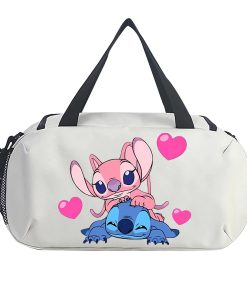 Petit Sac de Voyage blanc pour enfant Stitch et Angel