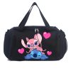 Petit Sac de Voyage Stitch noir pour enfant et Angel