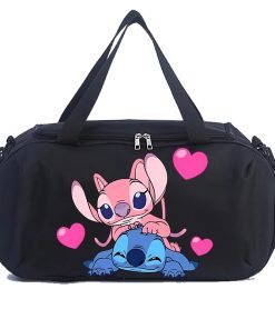 Petit Sac de Voyage Stitch noir pour enfant et Angel