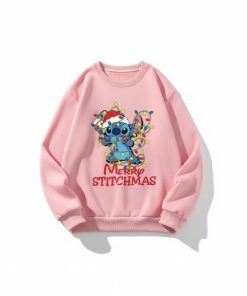 Pull de Noel Enfant Stitch 13 Pull de Noel rose Enfant Stitch guirlande