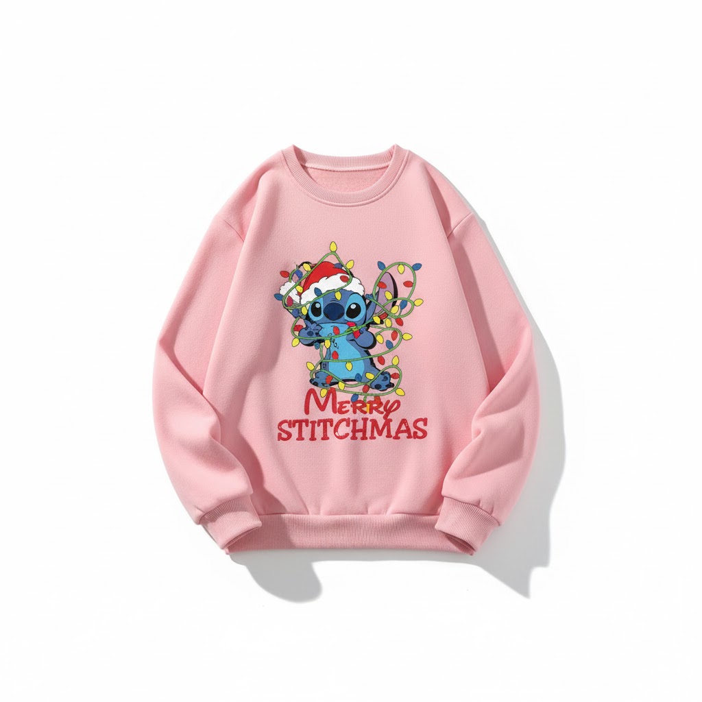 Pull de Noel Enfant Stitch 7 Pull de Noel rose Enfant Stitch guirlande