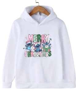 Sweat Noel Stitch Enfant 16 Sweat Noel blanc Stitch Enfant