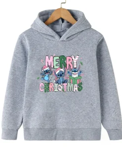 Sweat Noel Stitch Enfant 14 Sweat Noel gris Stitch Enfant