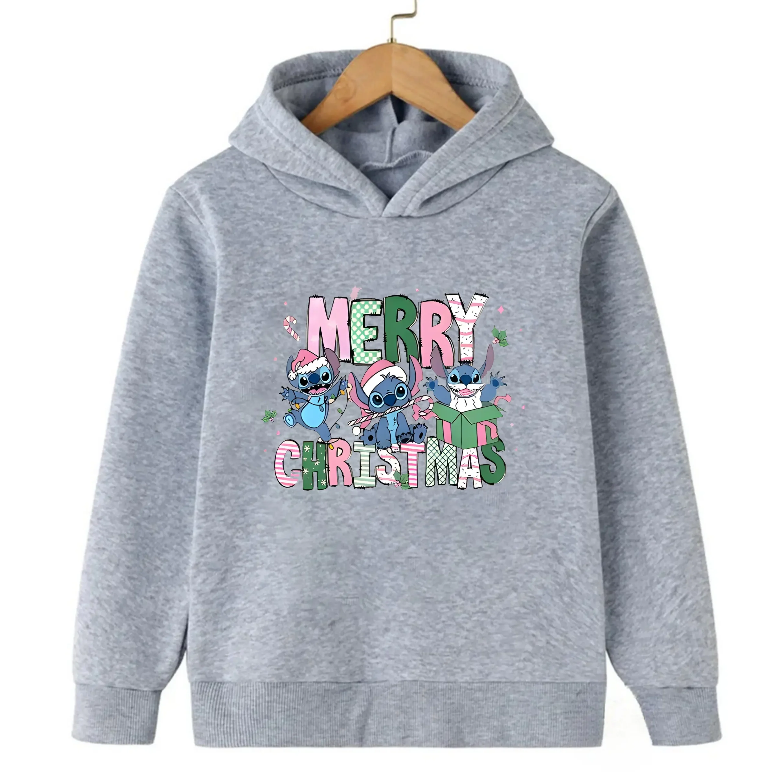 Sweat Noel Stitch Enfant 7 Sweat Noel gris Stitch Enfant