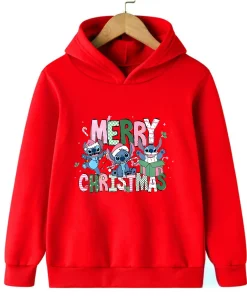 Sweat Noel Stitch Enfant 13 Sweat Noel rouge Stitch Enfant