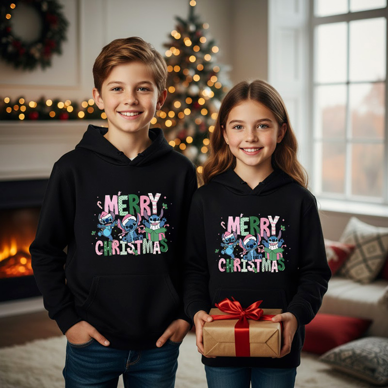 Sweat Noel Stitch Enfant 4 Sweat Noel Stitch Enfant coloris noir