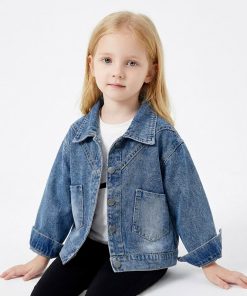 Veste en Jean Stitch Fille​ vu de devant